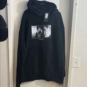 Primitive Black Tupac Shakur Hoodie with Black and white Graphic Graphic